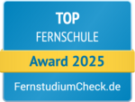 Top Fernschule Award 2025 von FernstudiumCheck.de 